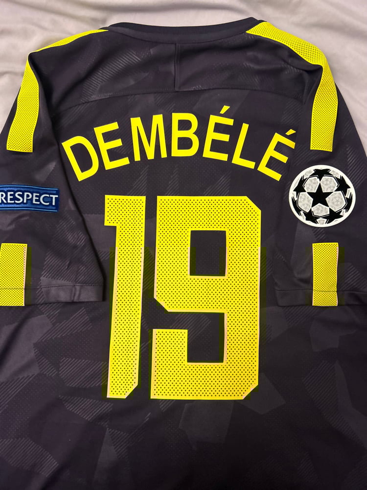 Image of Tottenham Hotspur "DEMBELE 19" 2017/18 Third Shirt + UCL patches (L)