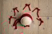 Image 1 of Lace Brim Bow Bonnet + Wrap 