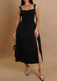 Image 1 of Get At Me Black Maxi Dress 