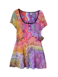 Image 2 of XL 90's Babydoll Mini Dress in Euphoria Geode Ice Dye