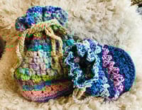 Image 3 of New Boho Drawstring Crocheted Bag Kit