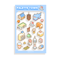 Image 1 of Palette Town | Transparent Sticker Sheet