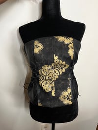 Image 2 of Black + Gold Corset