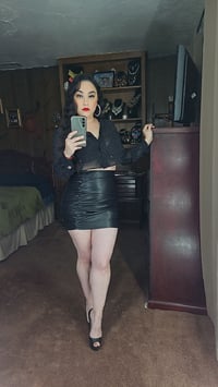 Image 1 of Carina Faux Leather Skirt 