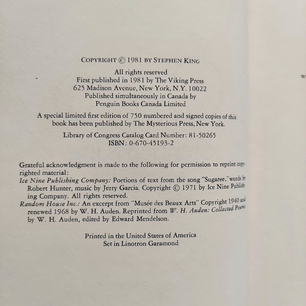 Cujo, by Stephen King - First Edition