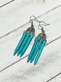 Image 3 of Blue Claws Dangly Earrings 