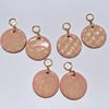 Sgraffito Pink Ceramic Earrings