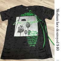 Image 1 of Medium Cali green/black lace destroyed
