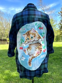 Image 3 of Large Tree Kitten Flannel