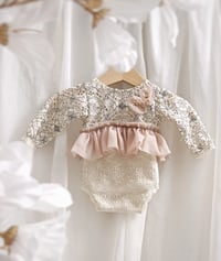 Image 1 of Newborn bodysuit for photoshoots | Lara | beige