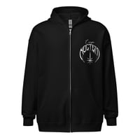 Image of logo zip hoodie black