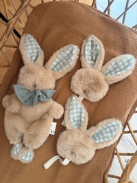 Image 2 of DOUDOU LAPINOU CORPS MOU VICHY VERT SAUGE