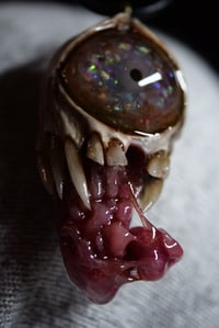 Image 8 of Custom Handmade Opal Eyed Pendant|Opal Eyed Snaggletooth Pendant|Handmade|OOAK| Morgans Mutations