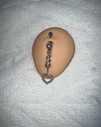Swirly Heart Belly Piercing