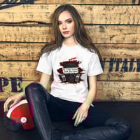 Image 3 of Officially Licensed Little Stranger Trigger warning front and back T-shirt 