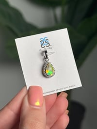 Image 1 of ETHIOPIAN OPAL PENDANT WITH CHAIN .925 STERLING SILVER B