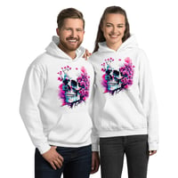 Image 2 of Watercolor skull 4 Unisex Hoodie