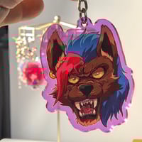 Image 1 of Viktoriia (Werewolf woman) (Double sided acrylic keychain)