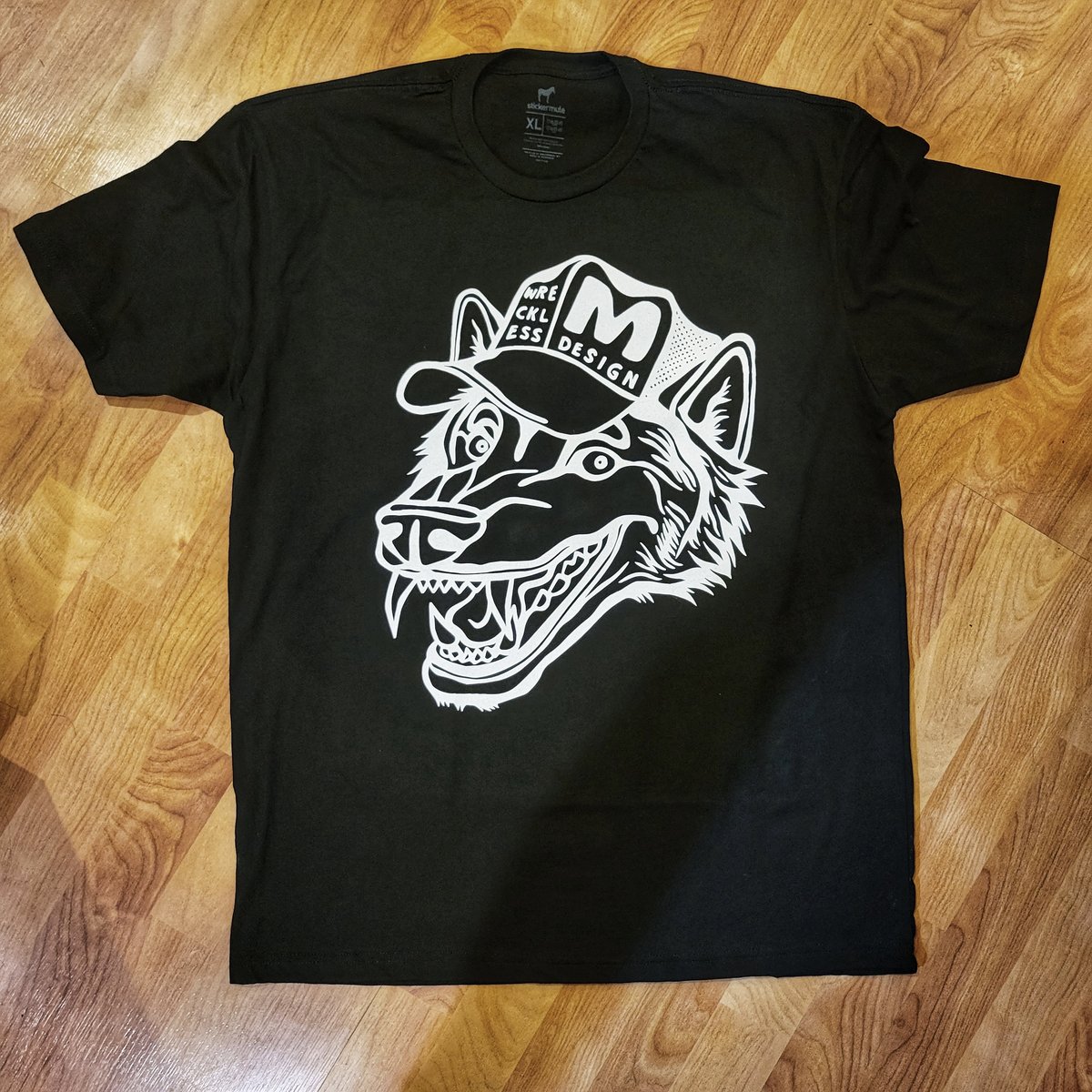 Image of Wreckless Wolf Tee - Black
