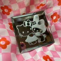 Image 1 of Mini Engraved Mirror Wall Hanging (Hello Kitty x My Melody) 