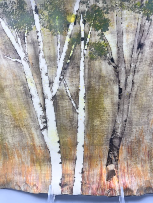 Image of Square Birch Forest Platter- Deanna Hergt Willmott
