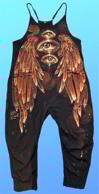 Image 1 of “CANT BE CAGED” CUSTOM BLEACH PAINTED OVERISZED JUMPER MEDIUM