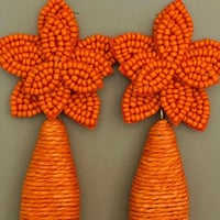 Orange Dangle Earrings