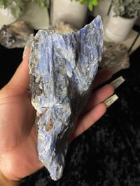 Image 3 of Blue Kyanite with Spessartine Garnet Specimen 