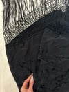 1920s silk noir piano shawl with hand embroidery 