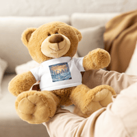 Teddy bear with a t-shirt (Jesus loves you! Noah)