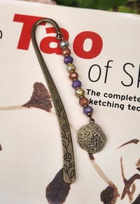 Image 3 of Bronze Beaded Bookmark - Leaves