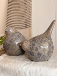 Image 1 of Floral Ceramic Birds ( 2 Sizes )