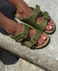 Image 3 of Klapki Moses Cork Sage Green
