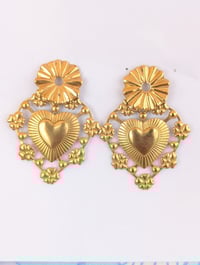 Image 1 of Boucles d'oreilles acier Flora 