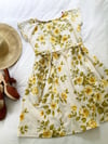 Size 12 Large Yellow Floral Vintage Fabric Julia Dress with Free Postage 