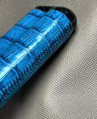 Image 2 of Alligator and Carbon Fiber Cigar Case - Double Finger