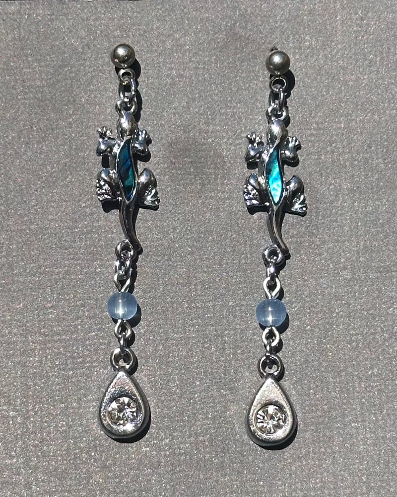 Image of abalone lizard earrings