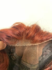 Image 5 of "FLAME" 22 inch REDDISH BROWN 5X5 LACE CLOSURE WIG with LAYERS 