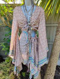 Image 9 of Pefkos co ord sarong set beige and mint