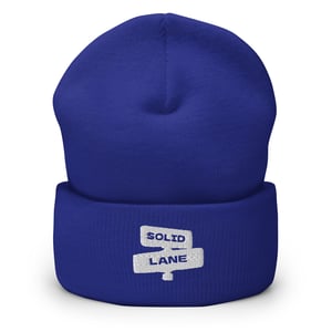 Image of White Solid Lane Logo Beanie