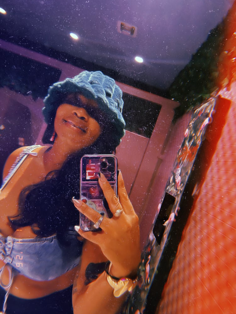 Image of RJ Rhonda Jane Heart Chakra Fuzzy Bucket Hat