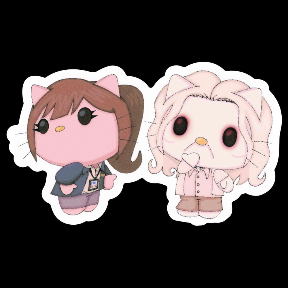 Image of longlegs kitty sticker