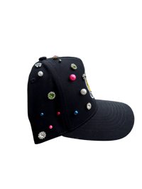 Image 3 of Custom Gem and Pearl SnapBack 