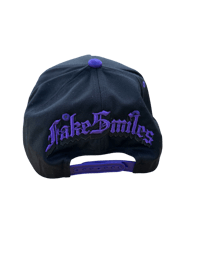 Image 2 of Black and purple F initial SnapBack 