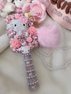 Pink kitty bling paddle hairbrush p