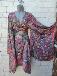 Image 1 of Pefkos co ord sarong set -autumnal pinks