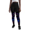 BOSSFITTED Black Neon Pink and Blue Sports Leggings