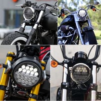 Image 4 of 75W Cree Lamp 5.75 Inch LED Headlight With Hi/Lo Beam DRL For Harley Dyna Softail Sportster Triumph 