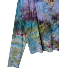 Image 4 of ♻️UPCYCLED XXL Rib Knit Long Sleeve Top in Muted Ice Dye