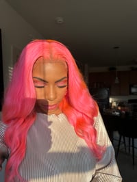 Image 2 of 24 inch DREAM PINK 13x4 LACE FRONT WIG